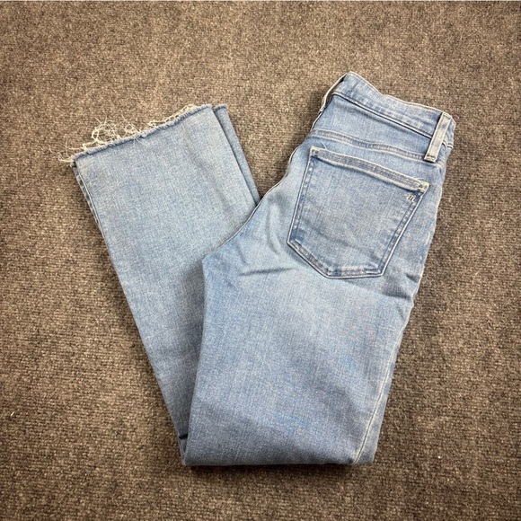 Madewell Denim - MADEWELL Women’s Denim Mid-Rise Kick Out Jeans Raw Hem size: 25
